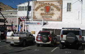 If you drive a pickup truck, a SUV or a Hummer you can visit the Bucket of Blood Saloon in Virginia City a preserved mining town of the old west.