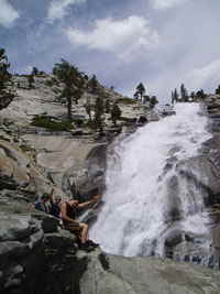 Snow melting off the mountains creates many streams and waterfalls that offer hikers  a plesant trail to follow..  These trails are just minutes from Lake Tahoe vacation accommodations at Lake Village.