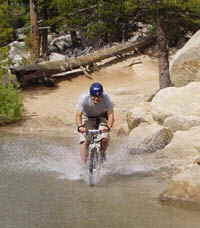 An Accommodation Tahoe guest enjoys  a good ride.